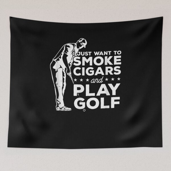 Item preview, Mens I Just Want To Smoke Cigars And Play Golf Funny Golfing  designed and sold by melisenda.