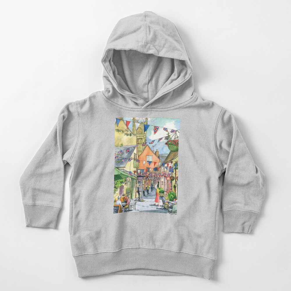 Bunting in Swan Yard, Cirencester, UK Toddler Pullover Hoodie