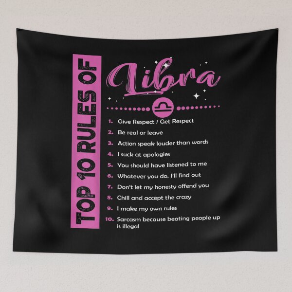 Item preview, Top 10 Rules Of Libra Birthday  designed and sold by melisenda.