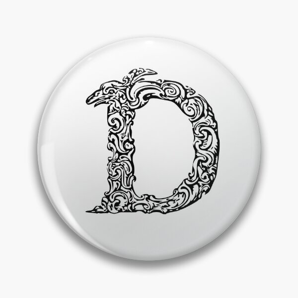 Item preview, Black Monogram - Letter "D" designed and sold by RoamingRabbit.