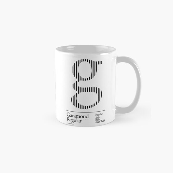 The Letter G Garamond Type Classic Mug