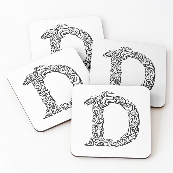Item preview, Black Monogram - Letter "D" designed and sold by RoamingRabbit.