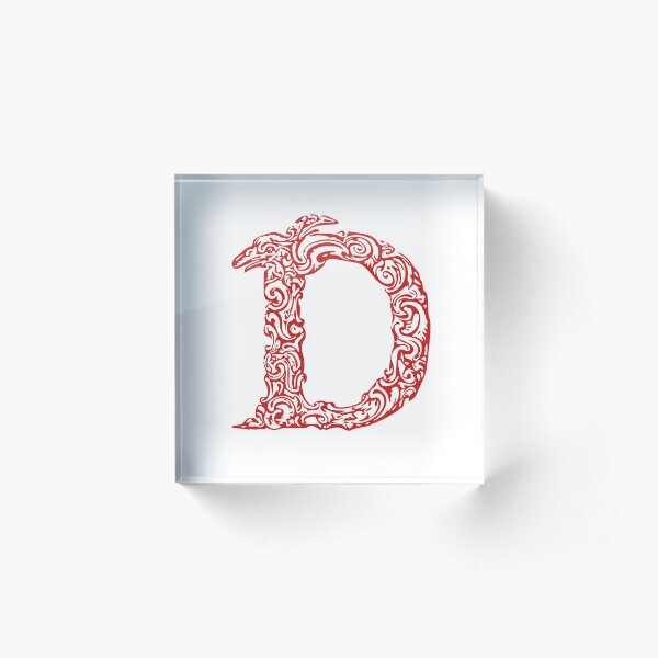 Item preview, Red Monogram - Letter "D" designed and sold by RoamingRabbit.