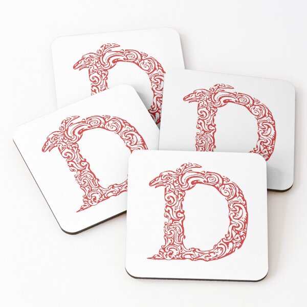 Item preview, Red Monogram - Letter "D" designed and sold by RoamingRabbit.
