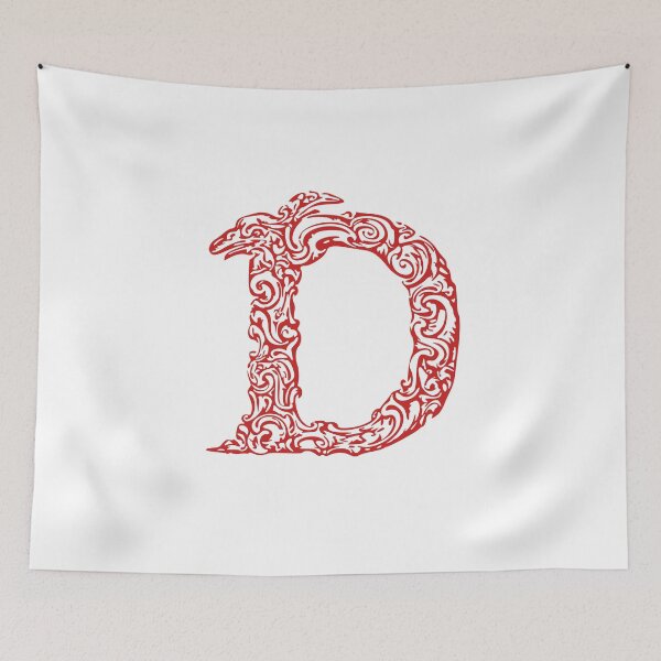 Item preview, Red Monogram - Letter "D" designed and sold by RoamingRabbit.