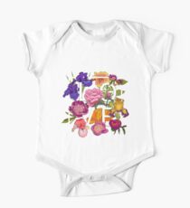 Floral Love Graphic Design One Piece - Short Sleeve
