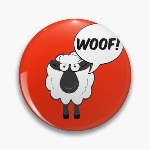 Item preview, Confused Funny Sheep Goes Woof! designed and sold by WibbleDesign.