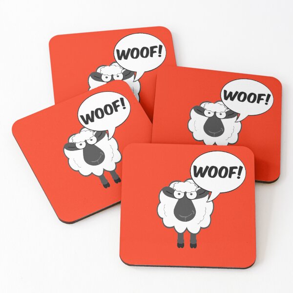 Item preview, Confused Funny Sheep Goes Woof! designed and sold by WibbleDesign.