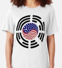 Korean American Multinational Patriot Flag Series 4.0 Slim Fit T-Shirt