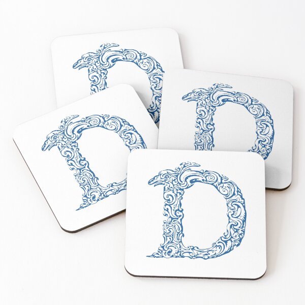 Item preview, Blue Monogram - Letter "D" designed and sold by RoamingRabbit.