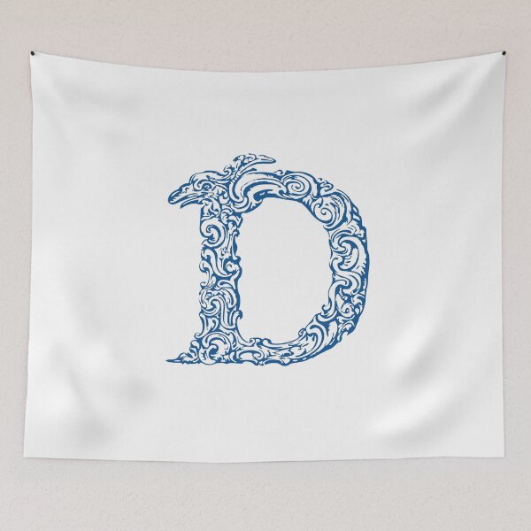 Item preview, Blue Monogram - Letter "D" designed and sold by RoamingRabbit.