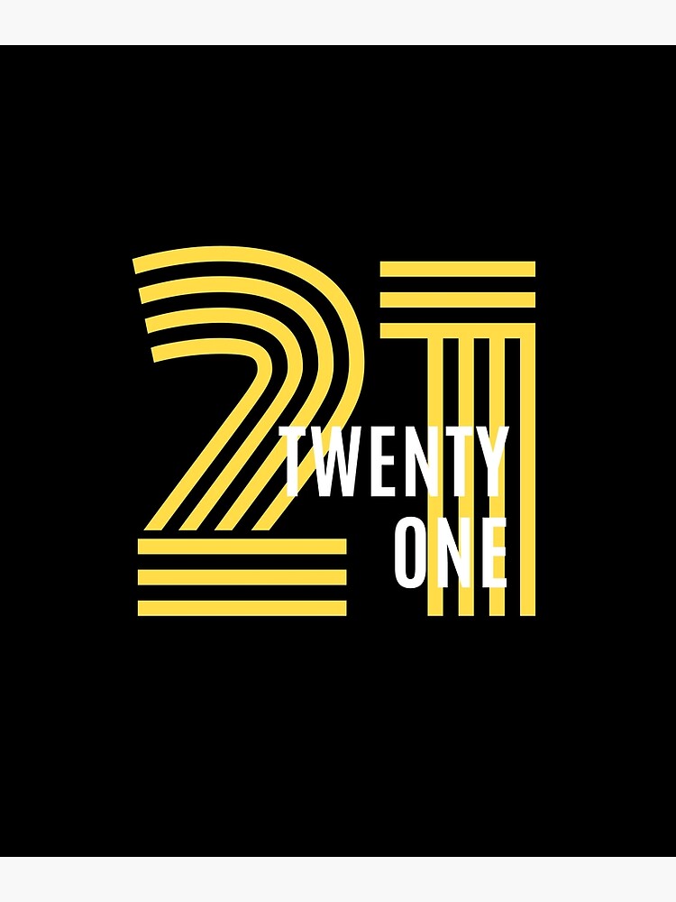 "21 Numbered Sports Tshirt Number Twenty One" Poster by FitBeast