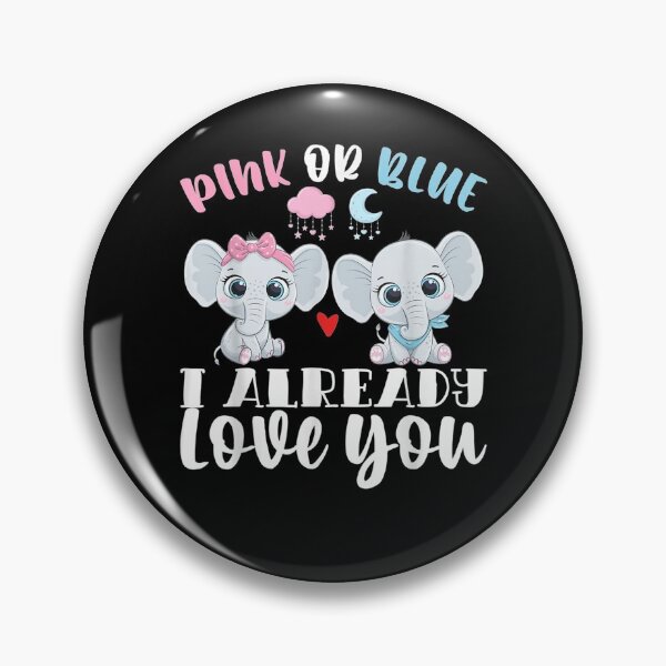 Item preview, Pink Or Blue I Already Love You Gender Reveal Baby Elephant  designed and sold by melisenda.