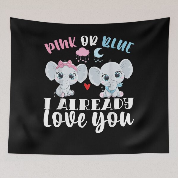 Item preview, Pink Or Blue I Already Love You Gender Reveal Baby Elephant  designed and sold by melisenda.