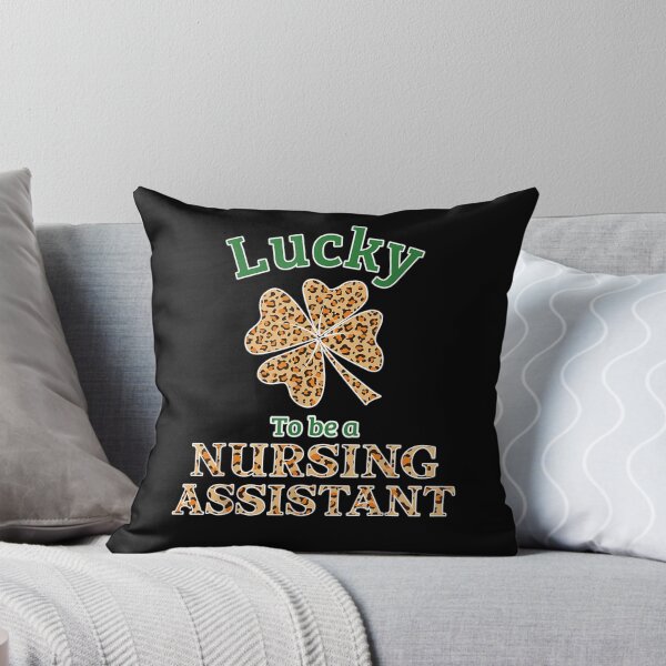 Item preview, Lucky To Be A Nursing Assistant Leopard Lucky Clovers  designed and sold by melisenda.