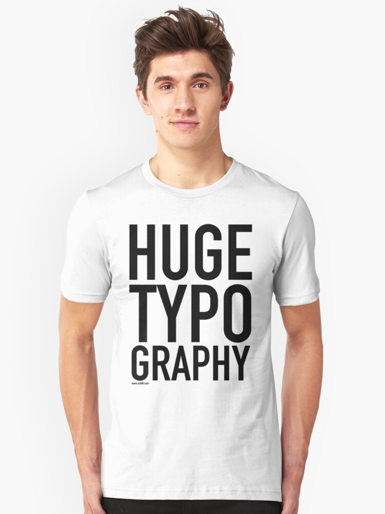 Alternate view of HUGE TYPOGRAPHY / Slim Fit T-Shirt
