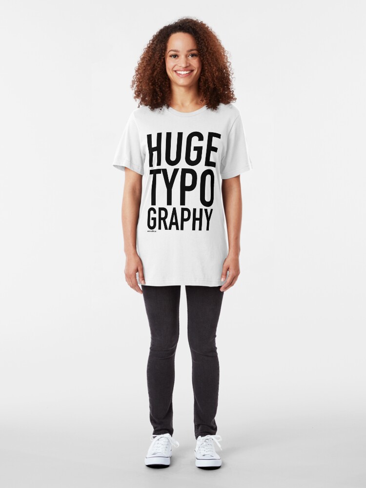 Alternate view of HUGE TYPOGRAPHY / Slim Fit T-Shirt