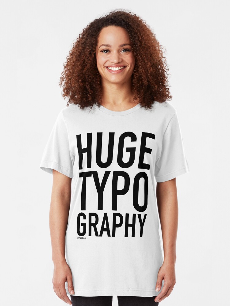 Alternate view of HUGE TYPOGRAPHY / Slim Fit T-Shirt