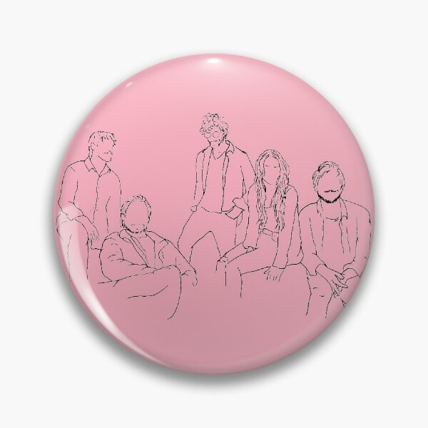 Artikelvorschau, Mt. Joy Strichzeichnung | Rosa entworfen und verkauft von Designer's Mixtape.