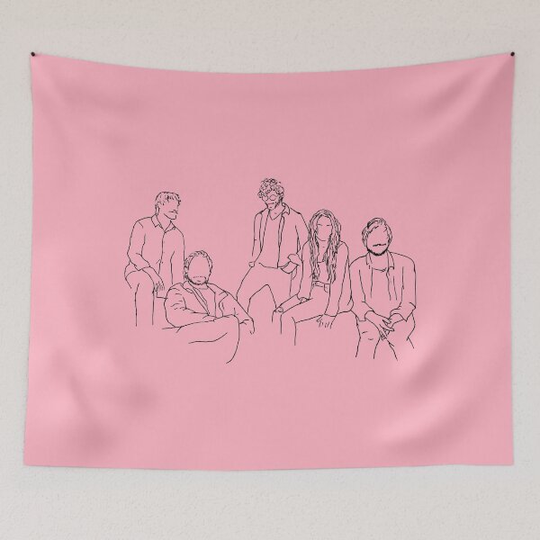 Artikelvorschau, Mt. Joy Strichzeichnung | Rosa entworfen und verkauft von Designer's Mixtape.