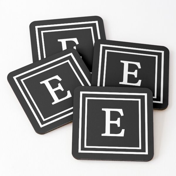 Item preview, Black Pillow and Home Décor Alphabet Monogram Letter E designed and sold by Teez-Me.