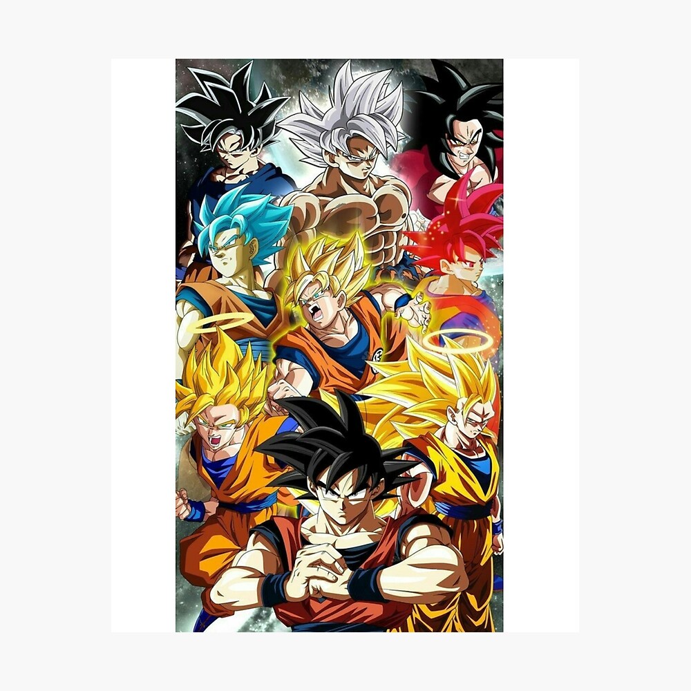 Póster «Goku (todas las transformaciones)» de Ralex495 | Redbubble Póster «Goku (todas las transformaciones)» de Ralex495 | Redbubble