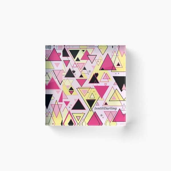 Item preview, Pink Geometric Triangles  designed and sold by isntitdarling.