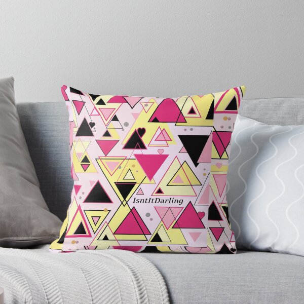 Item preview, Pink Geometric Triangles  designed and sold by isntitdarling.