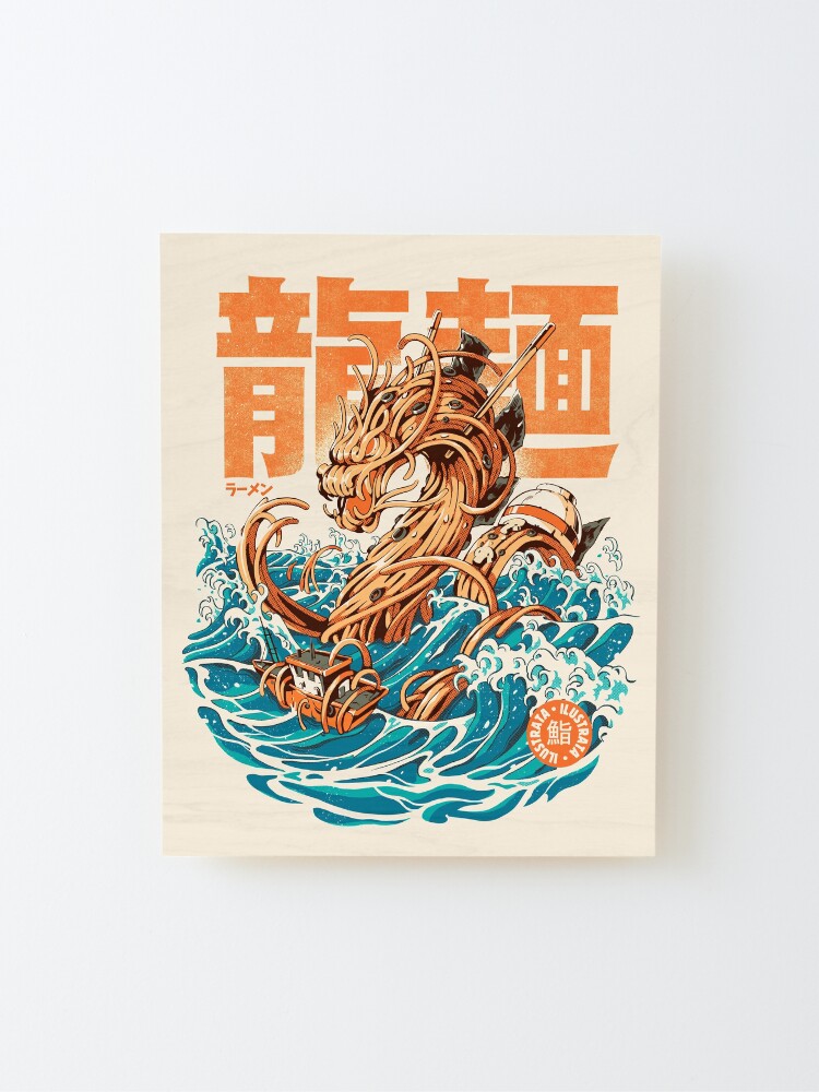 Alternate view of Great Ramen Dragon off Kanagawa Mounted Print