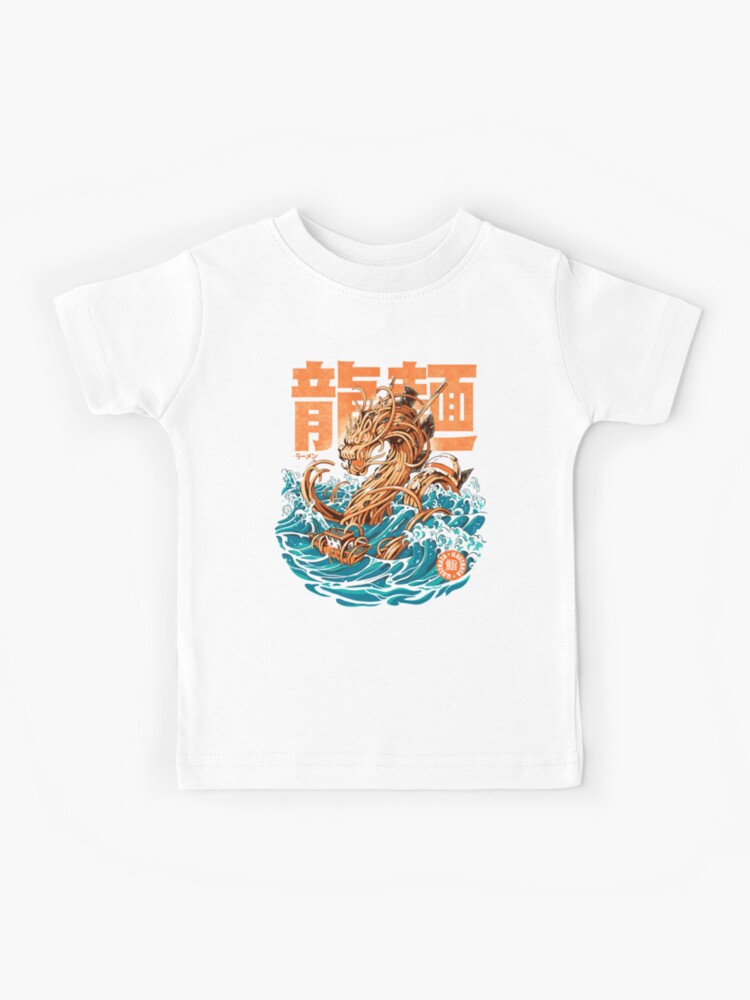 Thumbnail 1 of 2, Kids T-Shirt, Great Ramen Dragon off Kanagawa designed and sold by ilustrata.