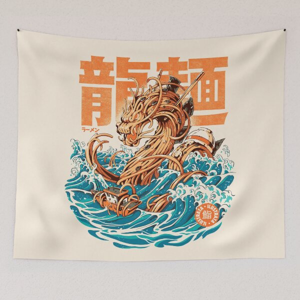 Item preview, Great Ramen Dragon off Kanagawa designed and sold by Ilustrata®.
