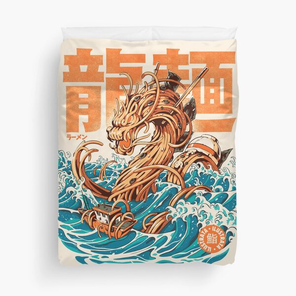 Great Ramen Dragon off Kanagawa Duvet Cover