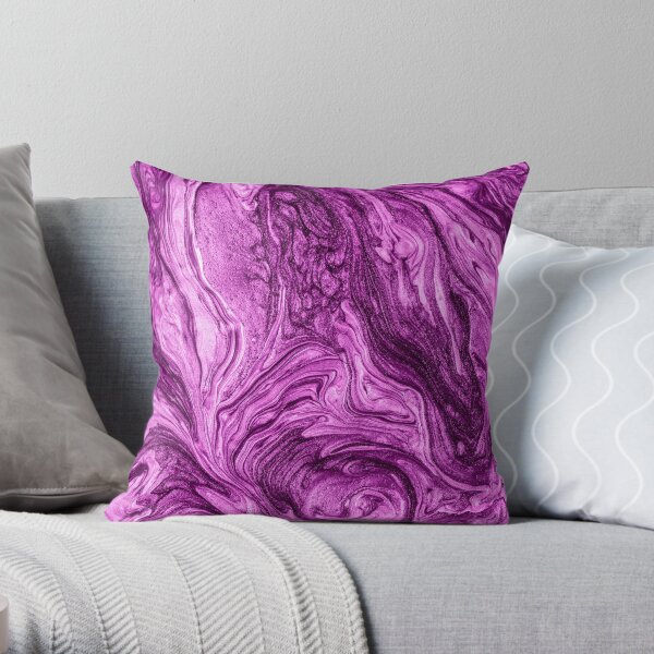 glamour 004 liquid purple colors Throw Pillow