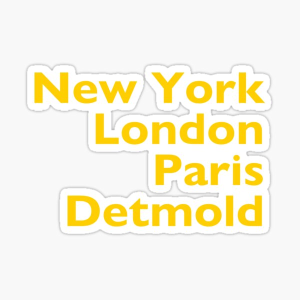 New York London Paris Detmold Sticker