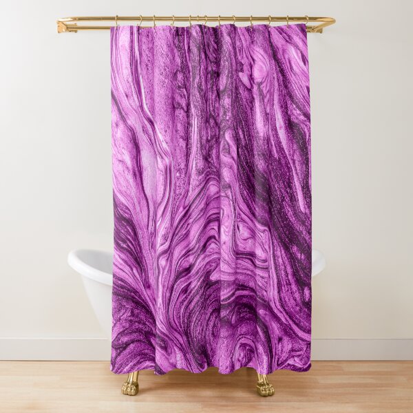 glamour 004 liquid purple colors Shower Curtain