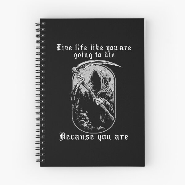 Item preview, Live Life Like You Are Going to Die, Grim Reaper, Occult Gothic Goth Design, Occult Gift designed and sold by Proverbial Wisdom Design.