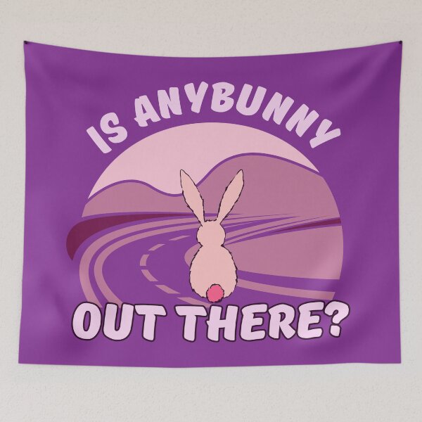Item preview,  Is there anybunny out there? Pink and purple tones designed and sold by Try-It.