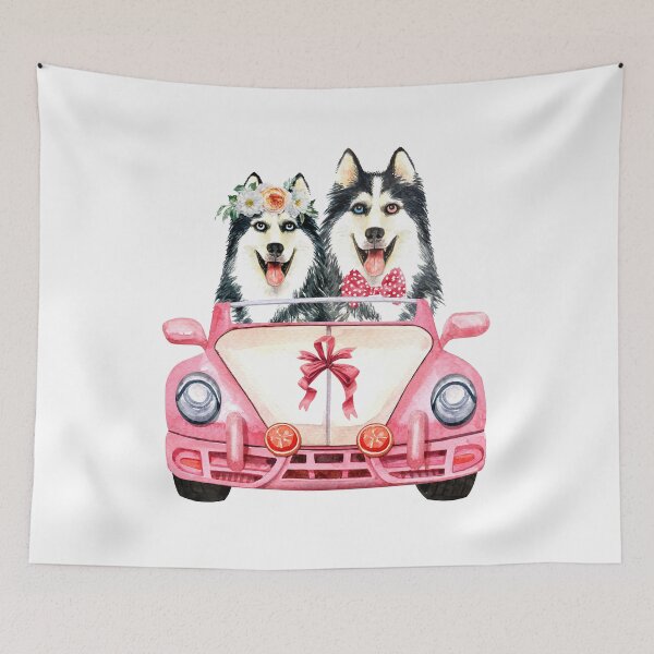 Item preview, Siberian Husky's Wedding designed and sold by irinagingercat.