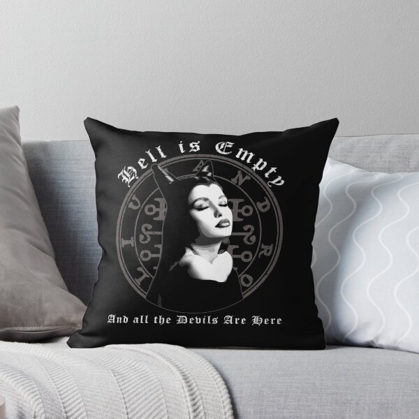 Aperçu de l'œuvre L’enfer est vide et tous les diables sont ici, Occulte, Citation gothique, Shakepeare, Witchcraft Design, Goth Girl, Cadeau occulte créée et vendue par Proverbial Wisdom Design.