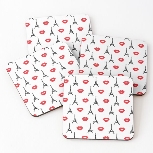 Item preview,  Red Lips at the Eiffel Tower Seamless Repeat Pattern designed and sold by ClaudiaFlores.