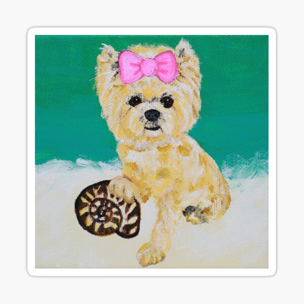 Stylin' Swifty Yorkie & Shell Sticker