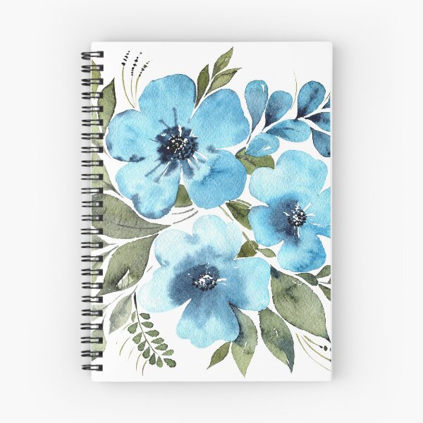 Artikelvorschau, Aquarell Bouquet in hellblauen Farben entworfen und verkauft von RitaKo.