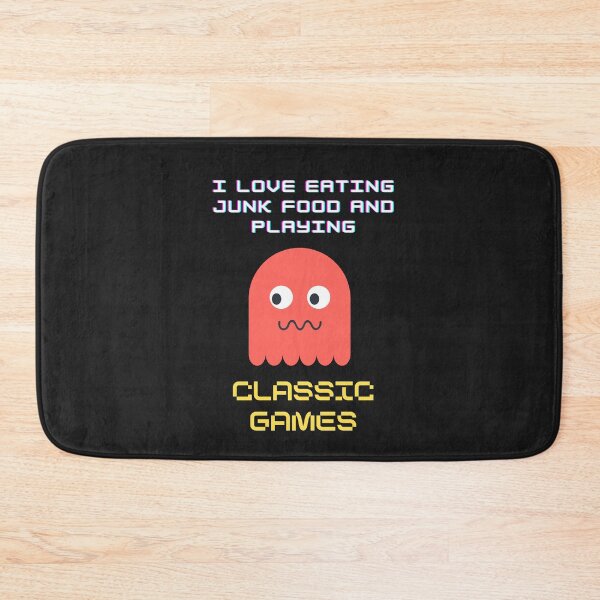 Item preview, I love eating junk food and playing classic games. designed and sold by Mileno Frigatto.
