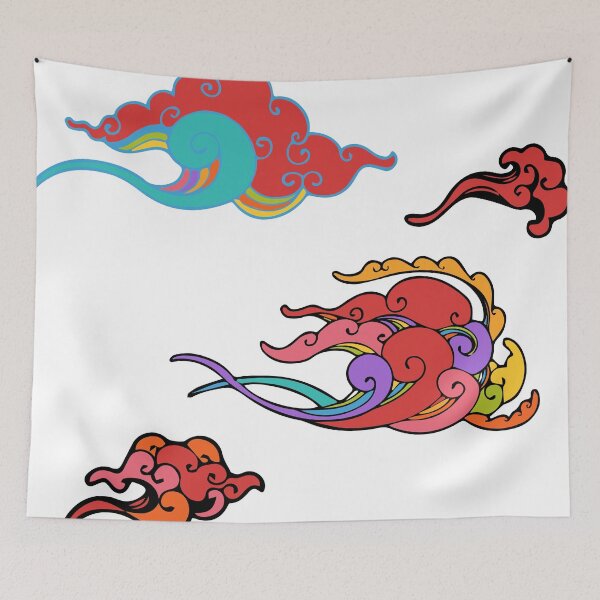 Item preview, colorful   japanese wind clouds  designed and sold by Ojoe studio.