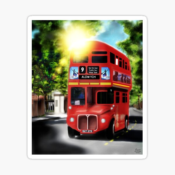 Route-Master, Red, City of London Antique Transport Sticker