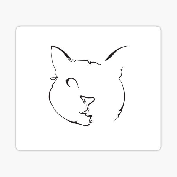Minimalist Cat Sticker