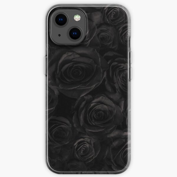 Black roses pattern phone case iPhone Soft Case