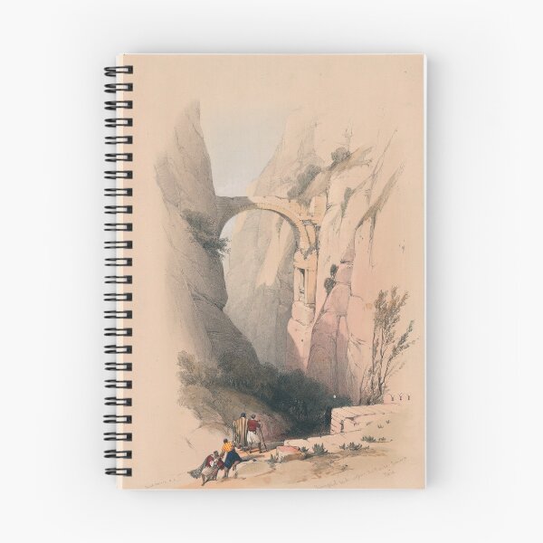Item preview, Triumphal arch across the ravine leading to Petra - 1840's Illustration designed and sold by retrochoose.
