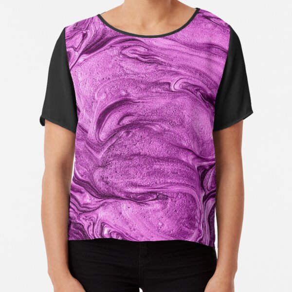 glamour 003 flüssige violette Farben Chiffon Top
