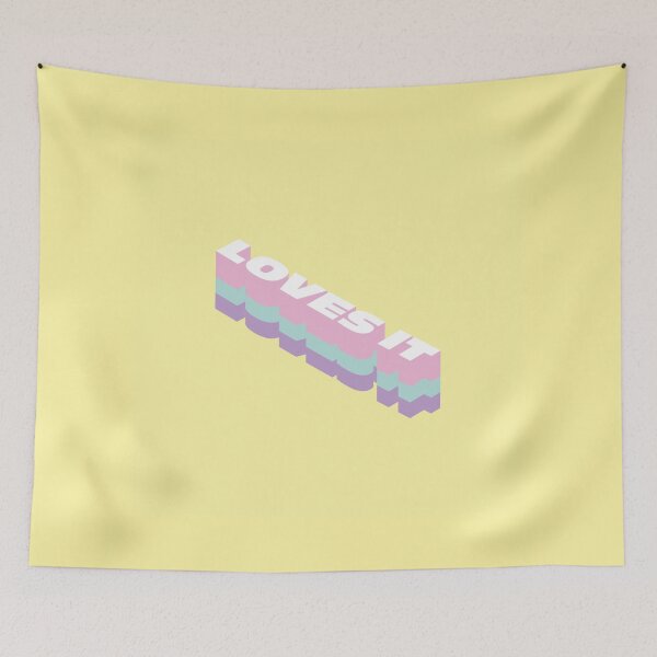 Item preview, "Loves it" Paris Hilton Pastel Typography Print designed and sold by niamhburke16.